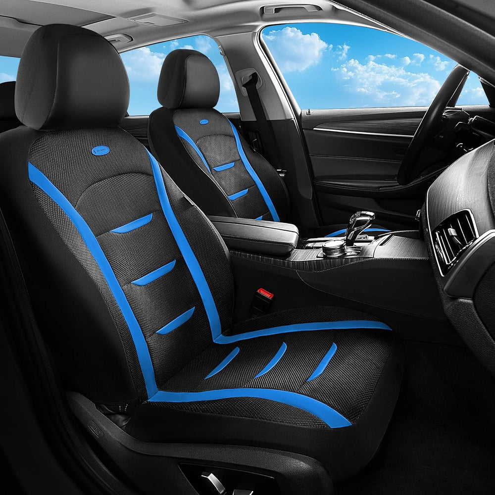 Front Car Seat Covers Air Cool Mesh Thick Car Seat Covers Car Seat Protectors...