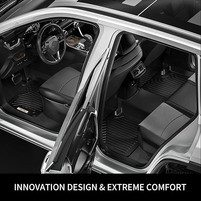 OEDRO Floor Mats Fit for 2007-2012 Nissan Altima Sedan, Custom Fit Black TPE