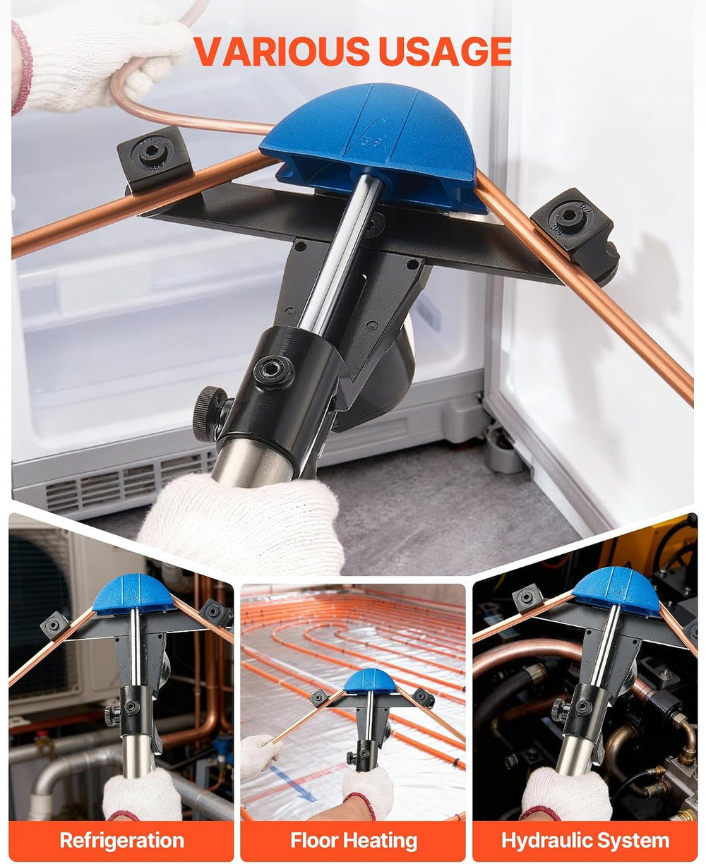VEVOR Hydraulic Tubing Bender Kit, 1/4 to 7/8 Inch, Copper Tube Pipe Bender, ...