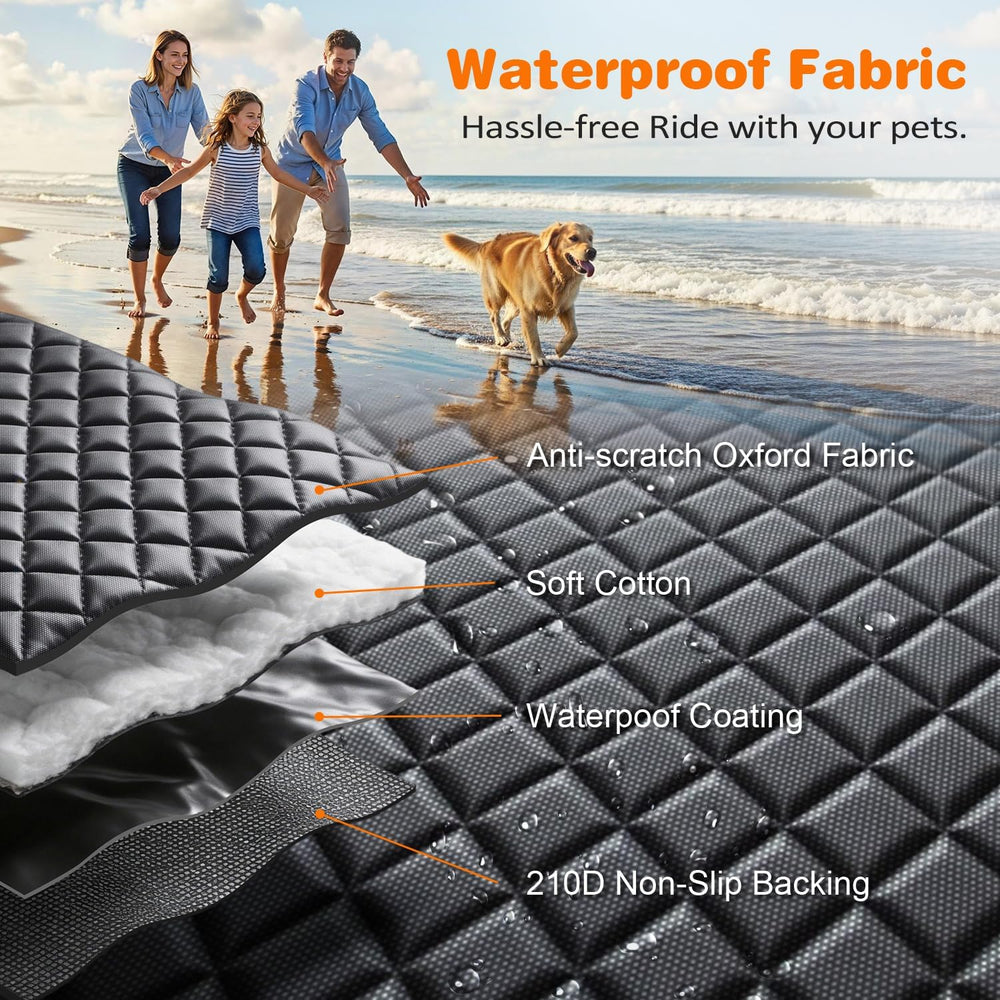 URPOWER 4 in 1 Dog Seat Cover for Full-Size Trucks, Waterproof Hammock