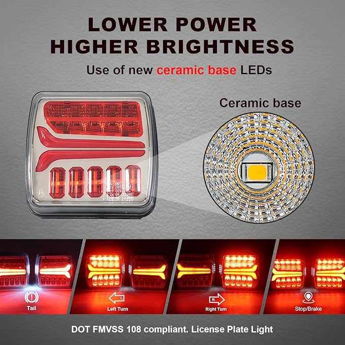 Agrieyes Wireless Trailer Lights, Magnetic LED Trailer Light Rechargeable