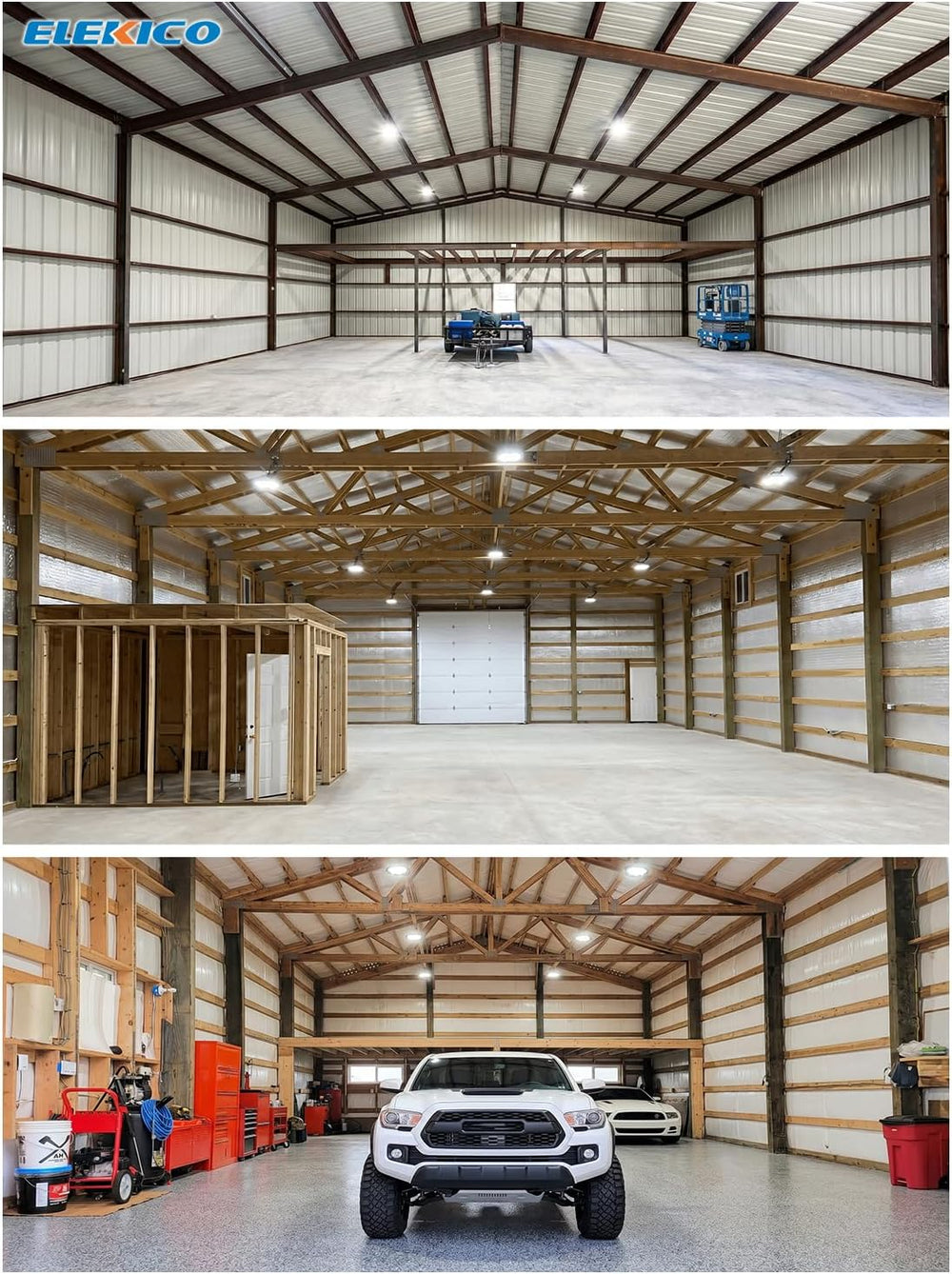 150W High Bay LED Shop Light, 22500LM 5000K UFO LED High Bay Light