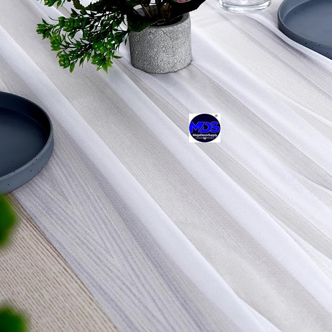 MDS Halloween Chiffon Table Runner - 5 Pack, 29 x 120 Inches, 10ft Each - She...