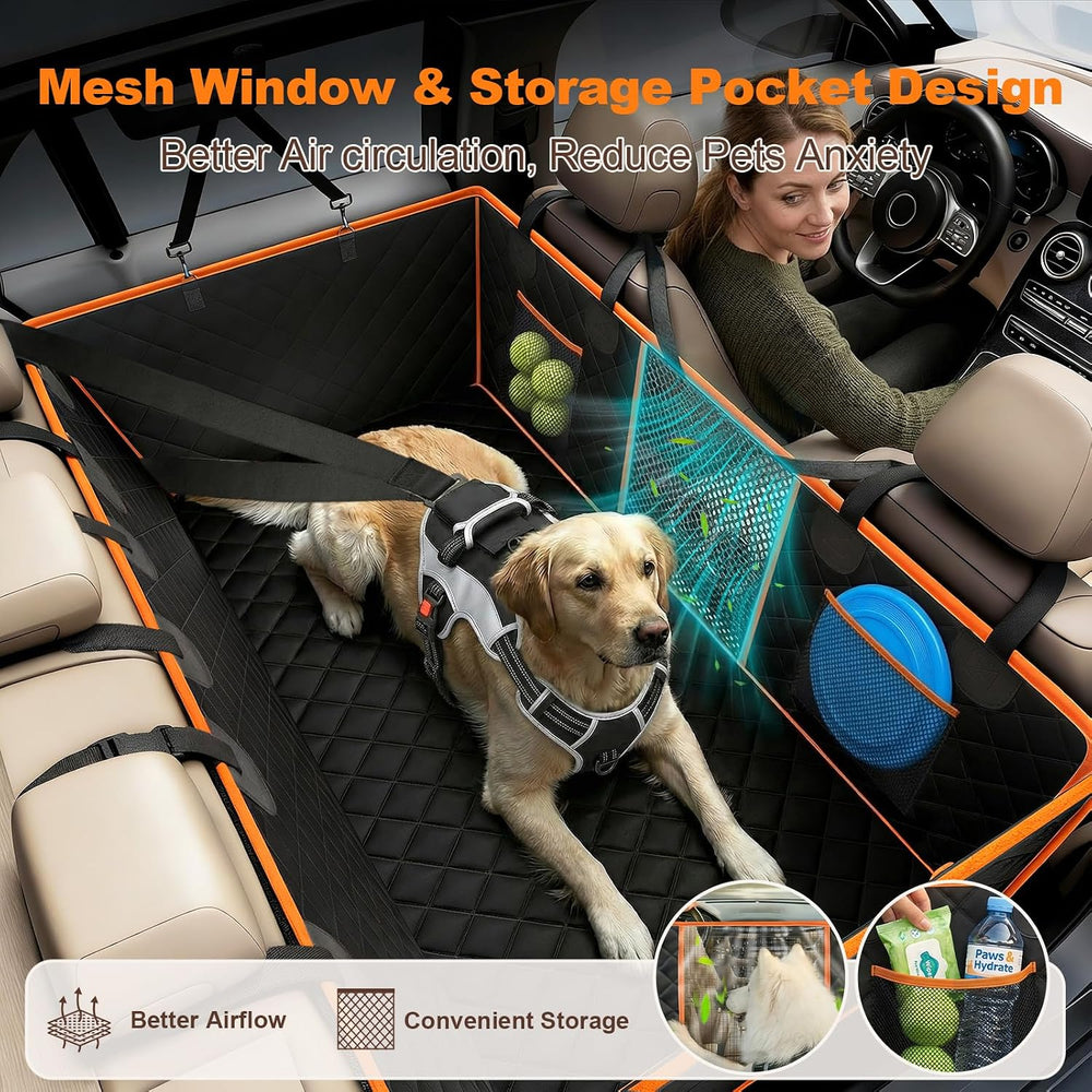 PartsBling 3 in 1 Convertible Hard Bottom Dog Seat Cover for Back Seat