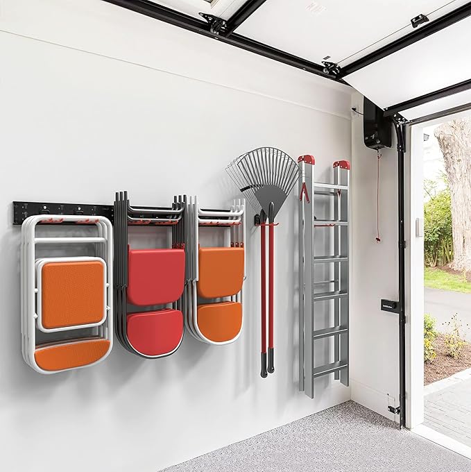 Wallmaster Wall Mount Garage Organizer Tool Storage Rack, Heavy Duty Folding