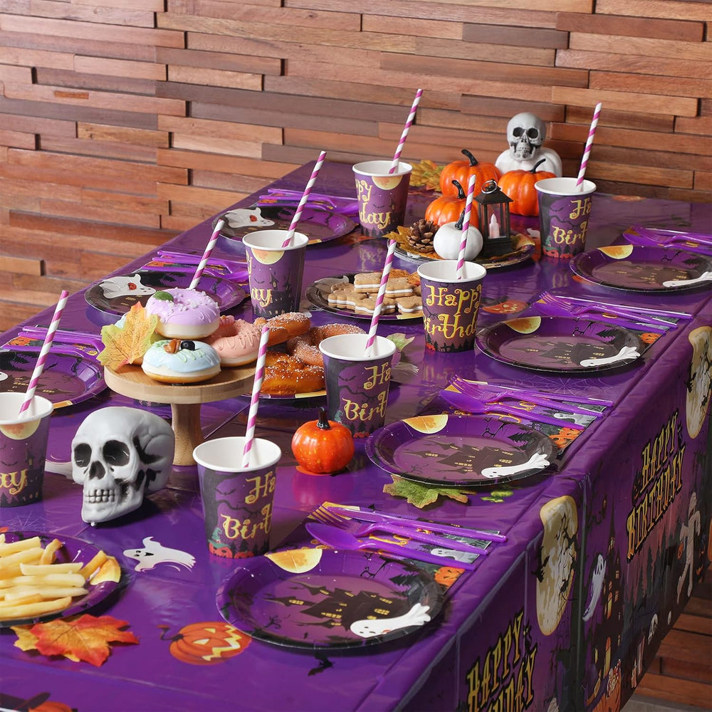 Pajean 277 PCS Halloween Party Supplies Full Set, Happy Birthday Decoration