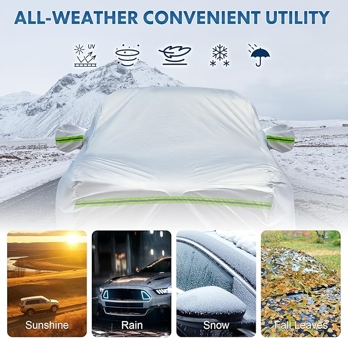 KEYOOG Truck Pickup Car Cover, 6-layer All-weather Waterproof, Heavy Outdoor