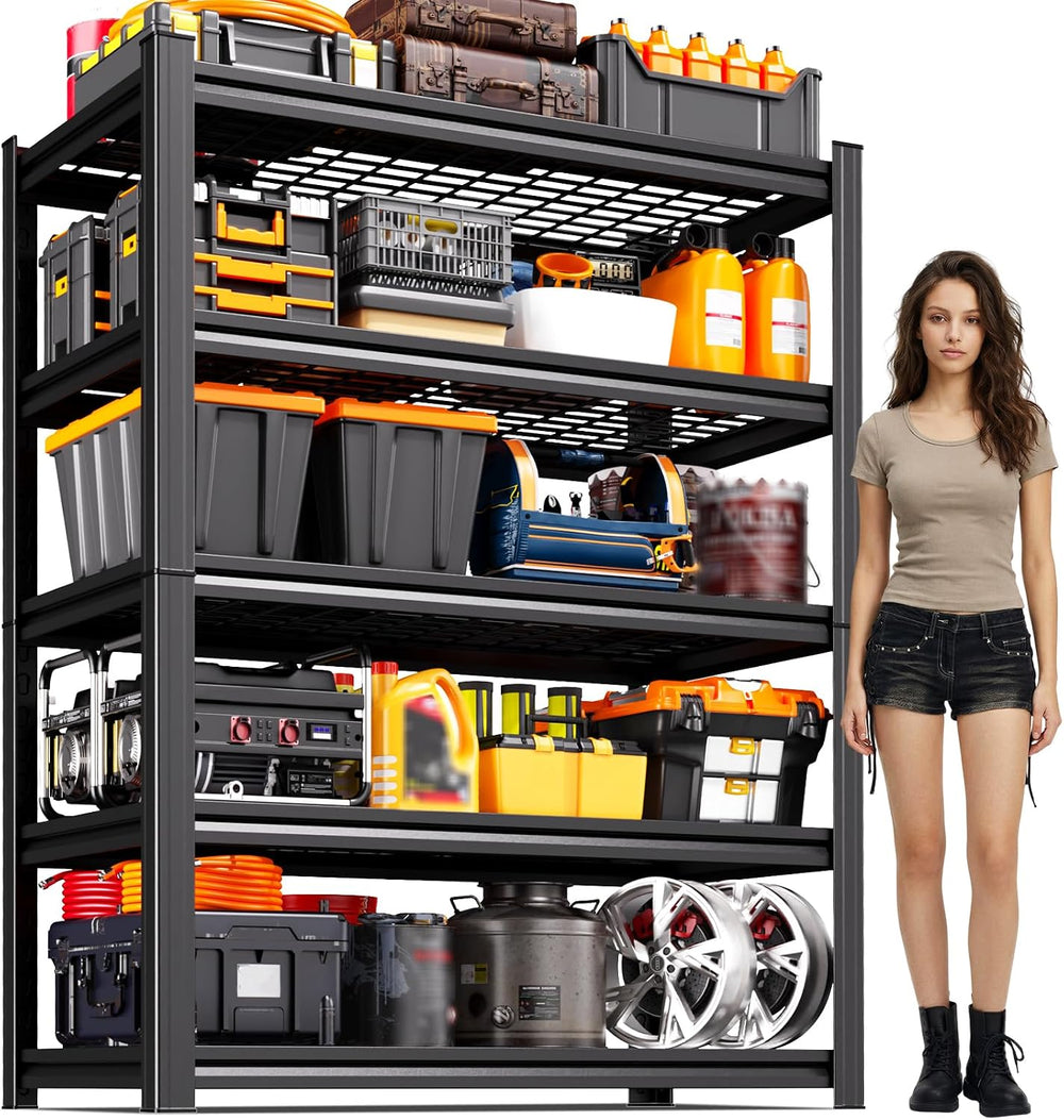 71.2" H-35.4" W Garage Shelving Heavy Duty Storage Shelves, Adjusta...