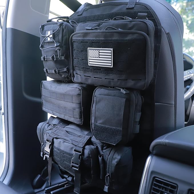 Universal Tactical Seat Back Organizer Vehicle Molle Panel Organizer Storage