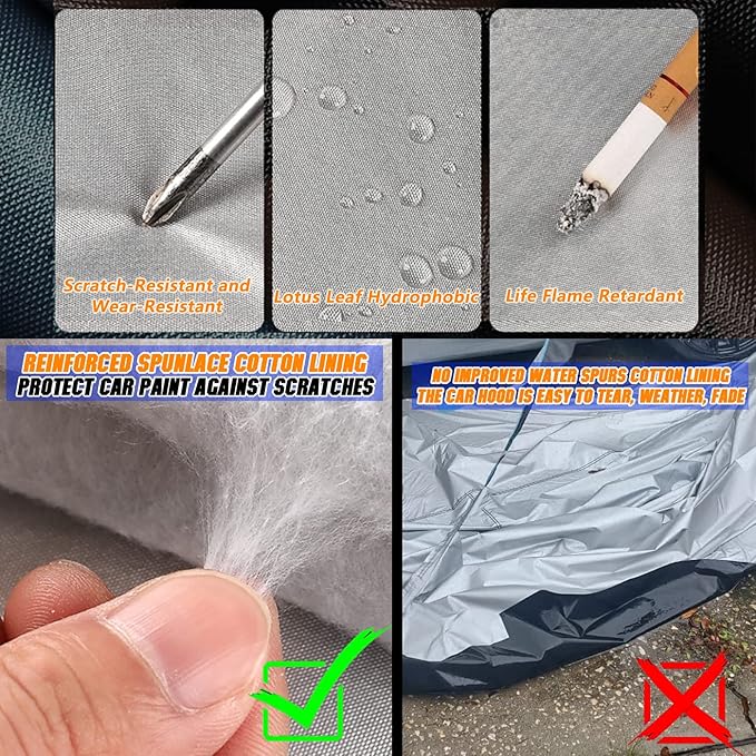 Car Cover, Fit for MPV, Breathable New Material for Sun Protection, Waterproof