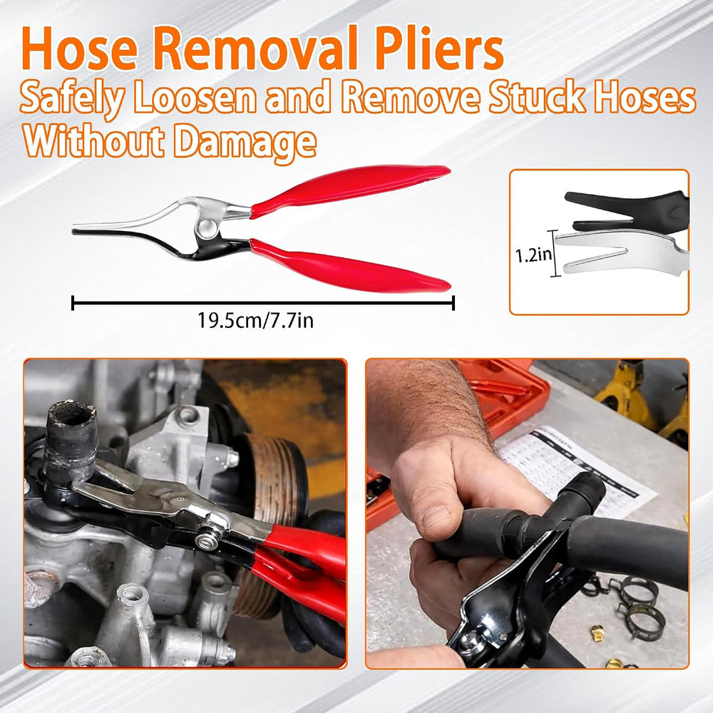 8-Piece Fuel Line Disconnect Tool Set with Hose Clamp Pliers, Relay Puller, P...