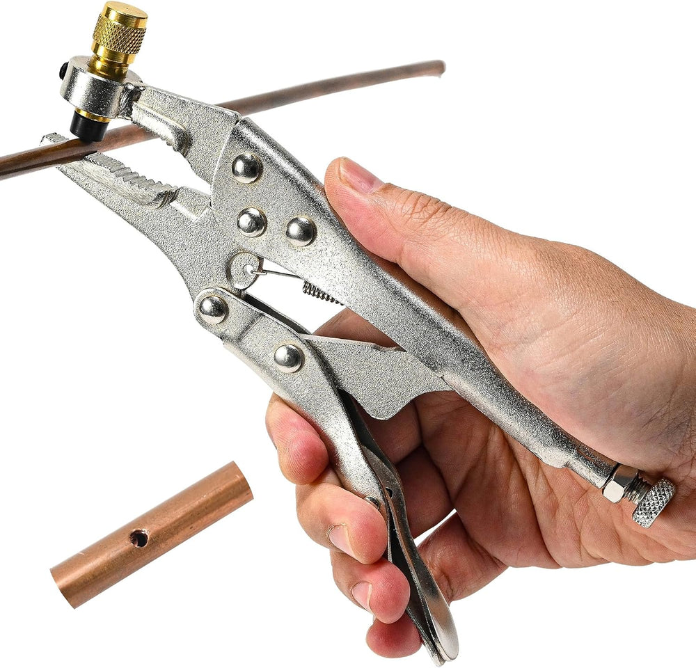 Refrigerant Recovery Plier, Refrigeration Tube Piercing Puncture Hand Tool, R...