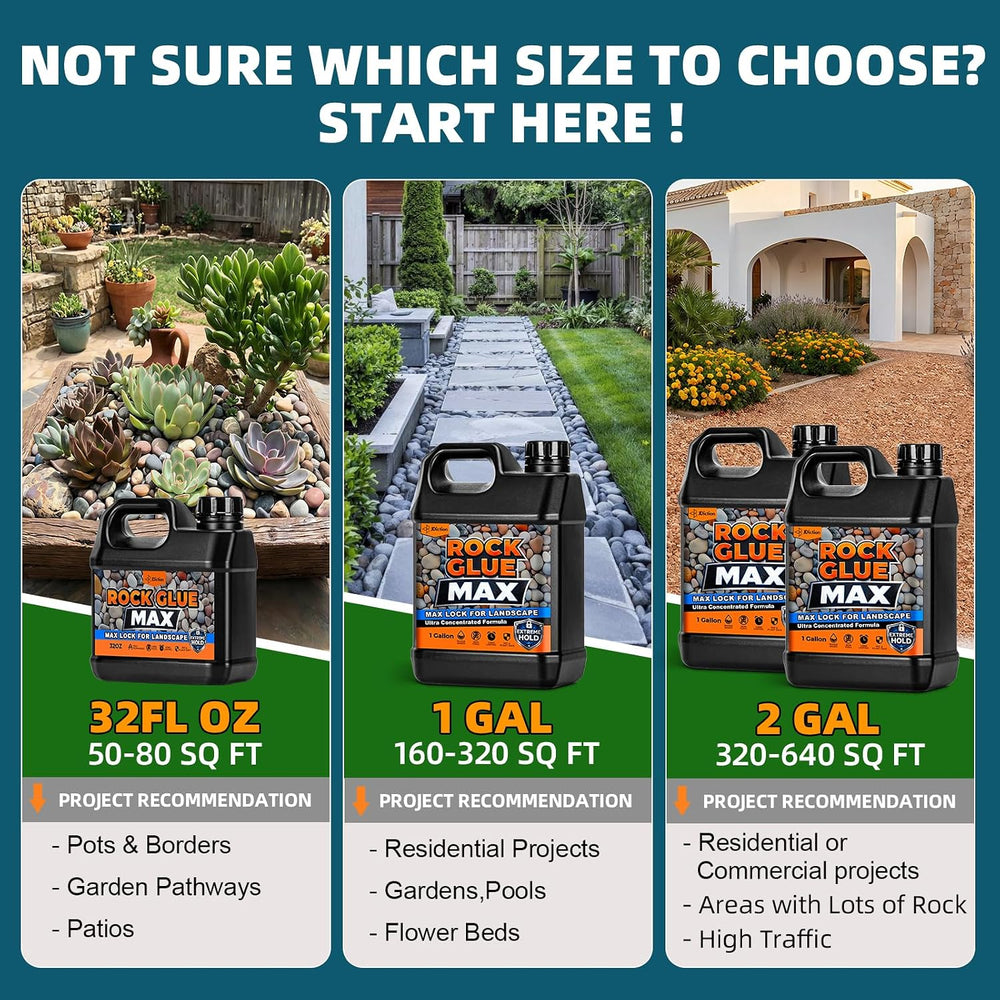 JDicton Rock Glue for Landscaping 2 Gallon - Concentrated Mulch Binder for La...
