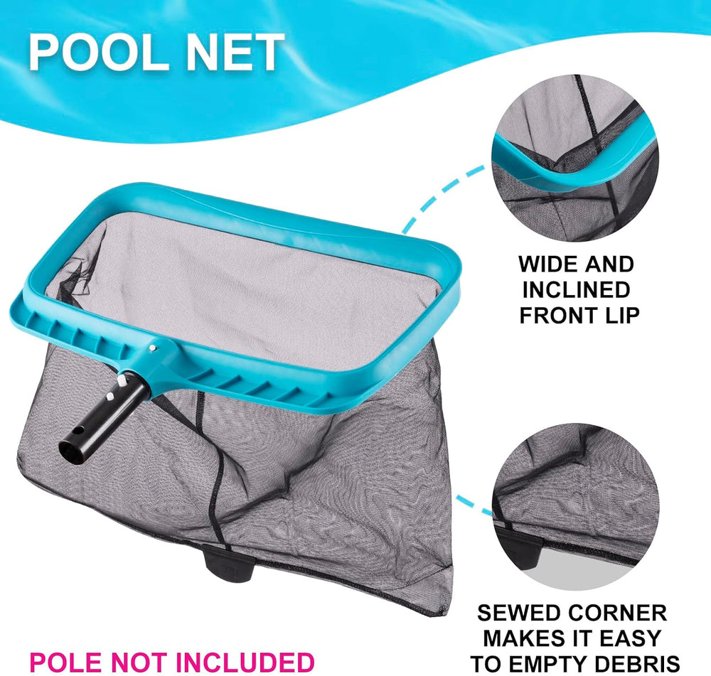 4-Piece Pool Cleaning Kit with Curved Brush, No Pole
