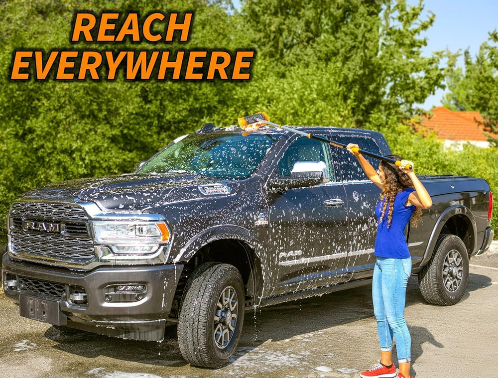 Car & RV Wash Brush Kit with 48-144״ Long Extendable Handle