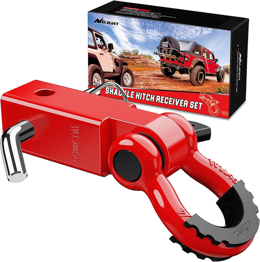 Nilight Shackle Hitch Receiver 2Inch 45000 LBs Breaking Strength 3/4" D ...