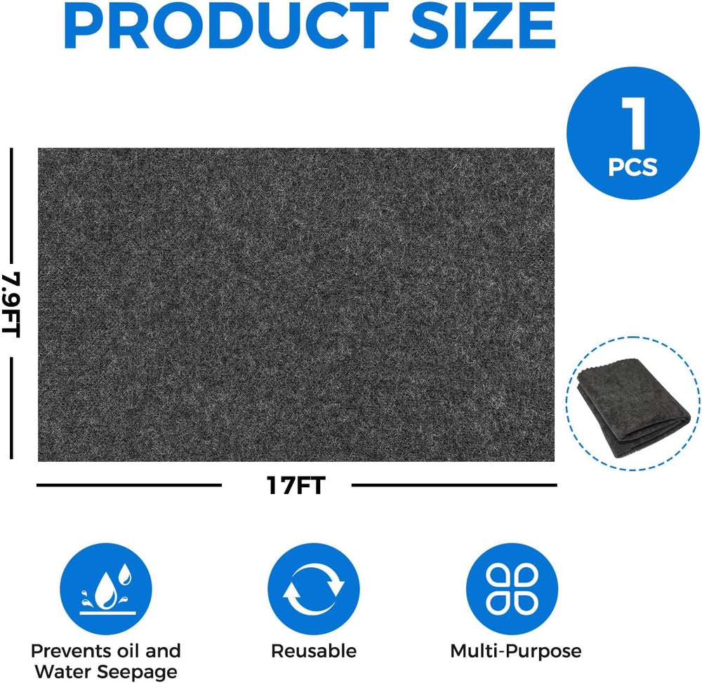 17'x7.45" Heavy Duty Garage Floor Mat with Adhesive Backing - Garage...