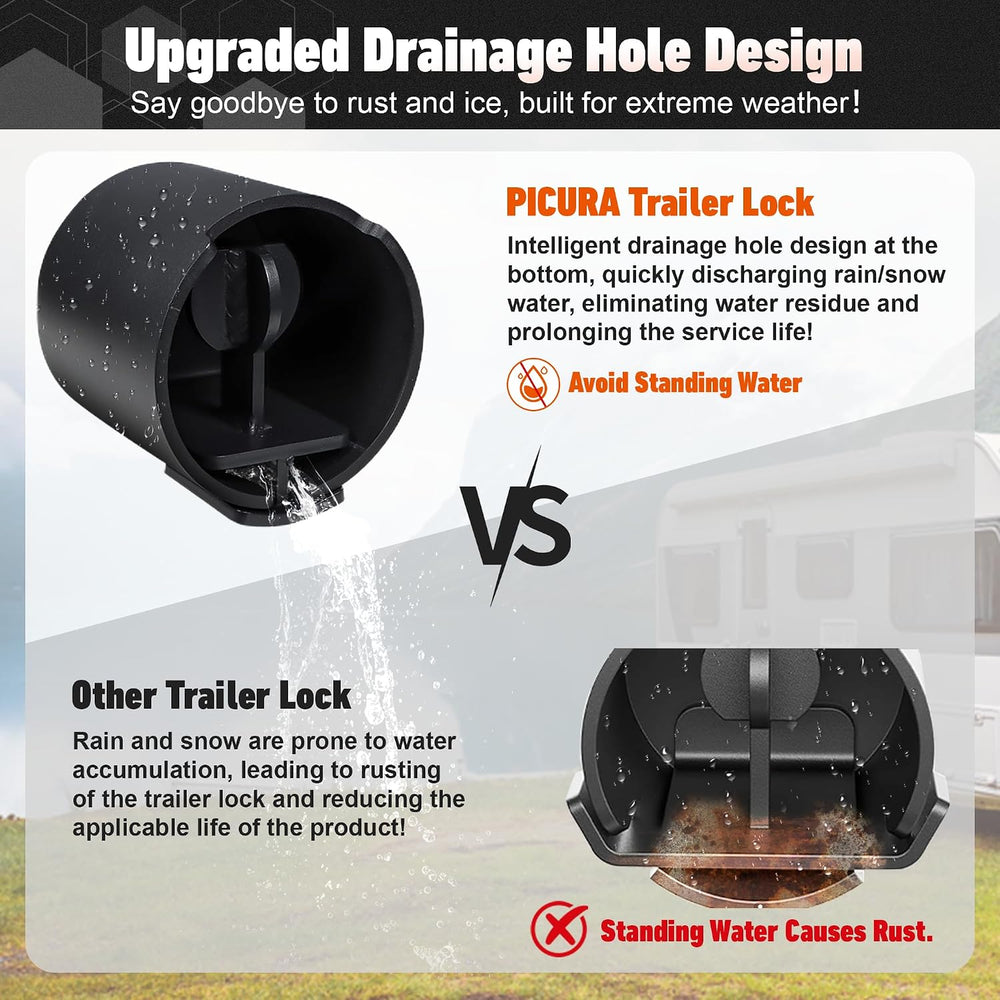 2026 Upgraded Trailer Lock Fits 2-5/16 Inch Coupler, Heavy Duty Trailer Hitch...