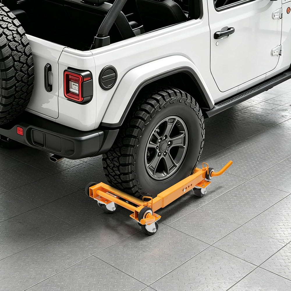 1T Wheel Dolly, Lever Type Car Moving Dolly Yellow | Car Wheel Dolly Tire Lif...