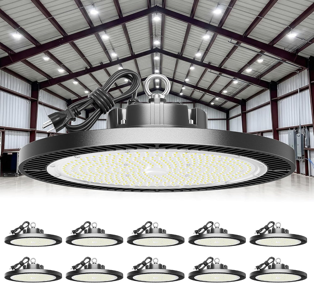 150W High Bay LED Shop Light, 22500LM 5000K UFO LED High Bay Light