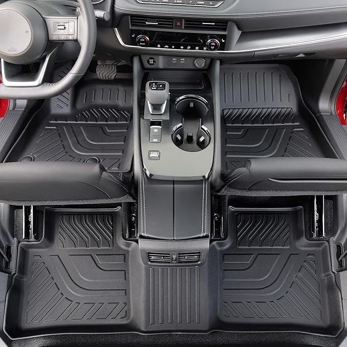 Floor Mats Set for Nissan Rogue 2025 2024-2021 Accessories, Full Coverage All