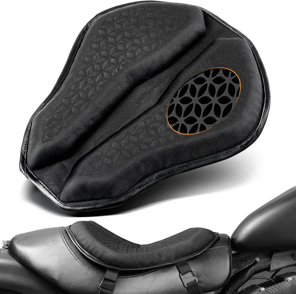 PBYMT Upgraded Motorcycle Seat Cushion, Universal Motorcycle Gel Seat Pad, La...