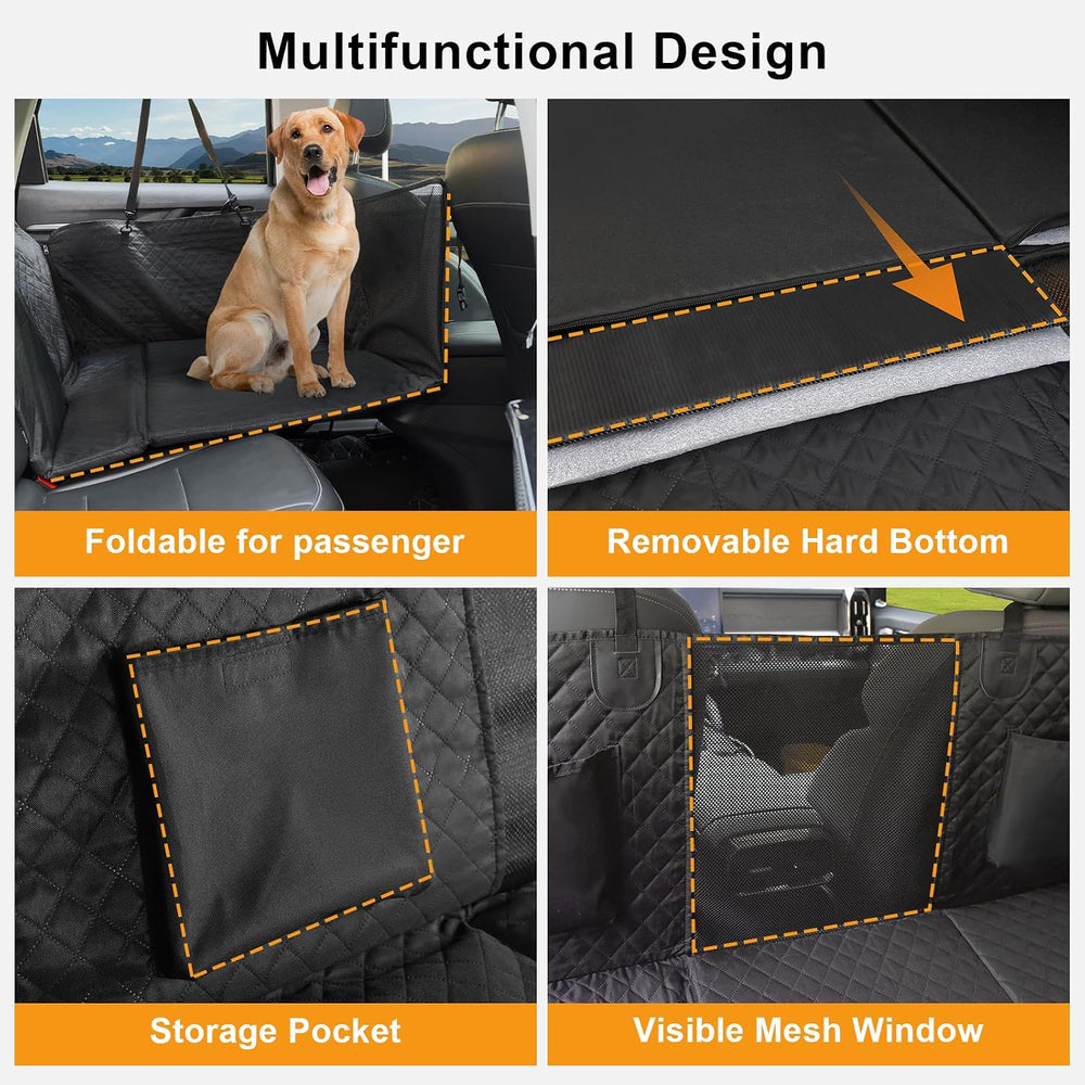 Honest Dog Car Seat Cover for Back Seat, Dog Car Seat Cover Hard Bottom 400lb...