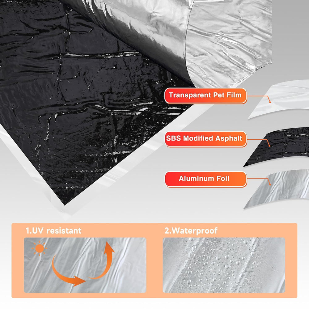 1 Pack 12" X 32' Roof Repair Waterproof Tape/Roll, Black