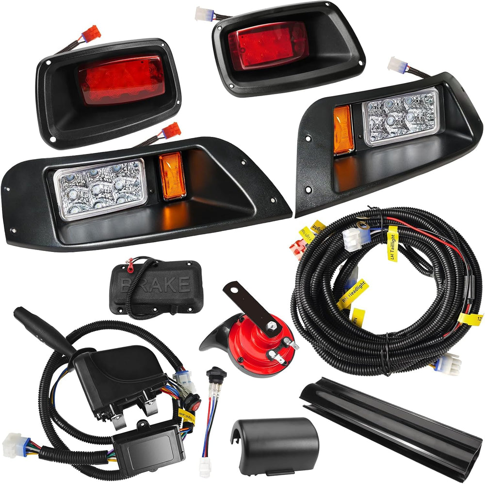 EZGO LED Headlight Tail Light Kit, Golf Cart Headlight Taillight Kit for EZGO...