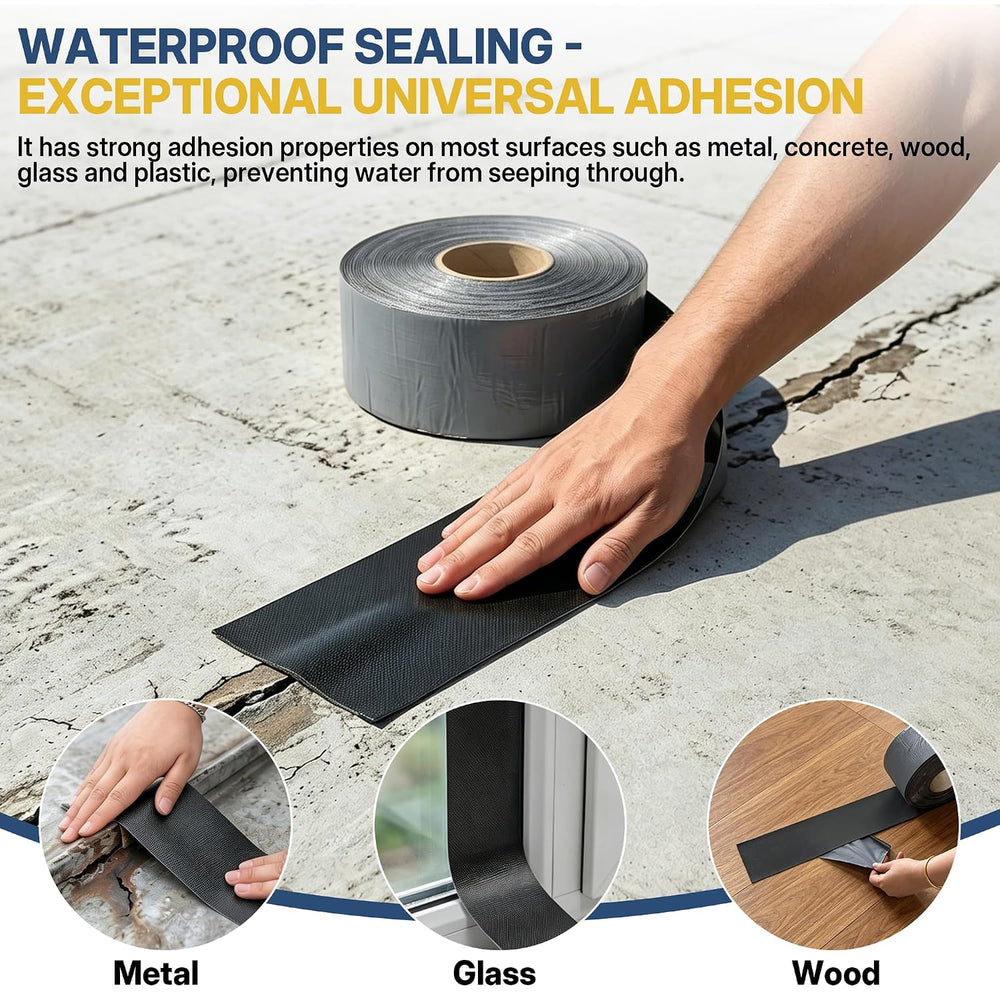 65.6ft X 4in EPDM Rubber Roofing Seam Tape, Self Adhesive Butyl Sealant Tape ...