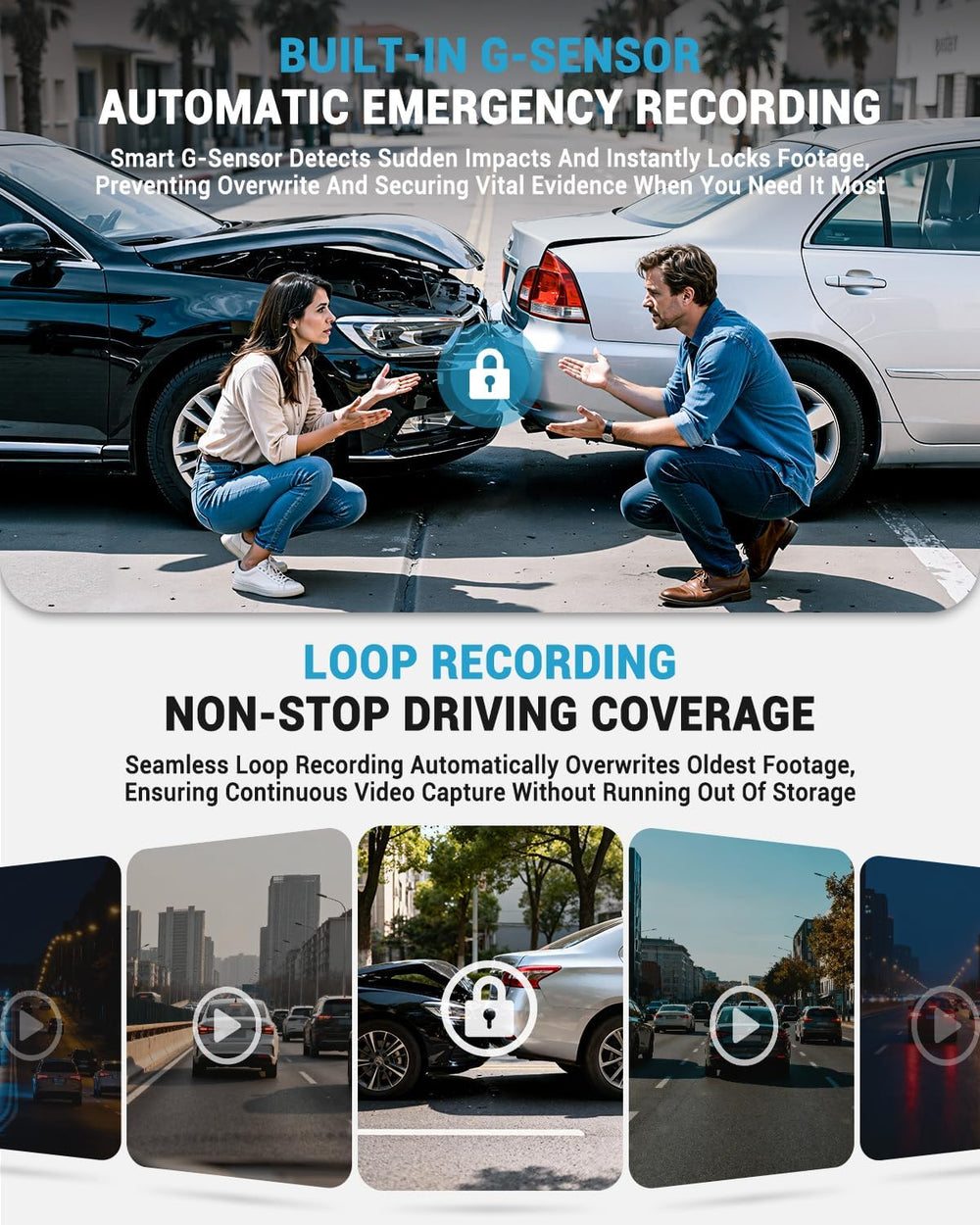 AVAPOW 4K Dash Cam Front for Cars