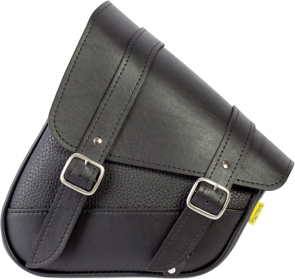 Willie & Max Black Synthetic Leather Small Motorcycle Swingarm Bag for So...