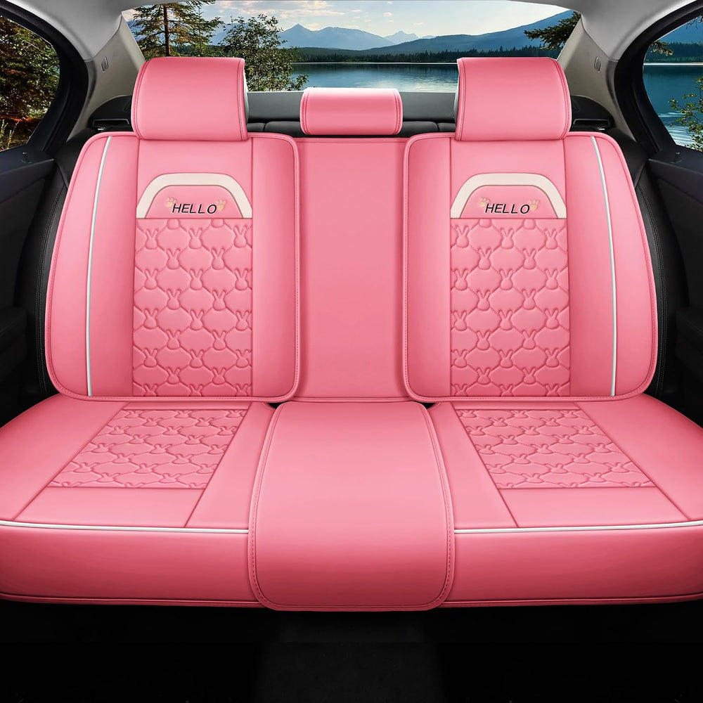 INZU Cute Cartoon Rabbit Comfortable Car Seat Covers with Waterproof PU Leath...