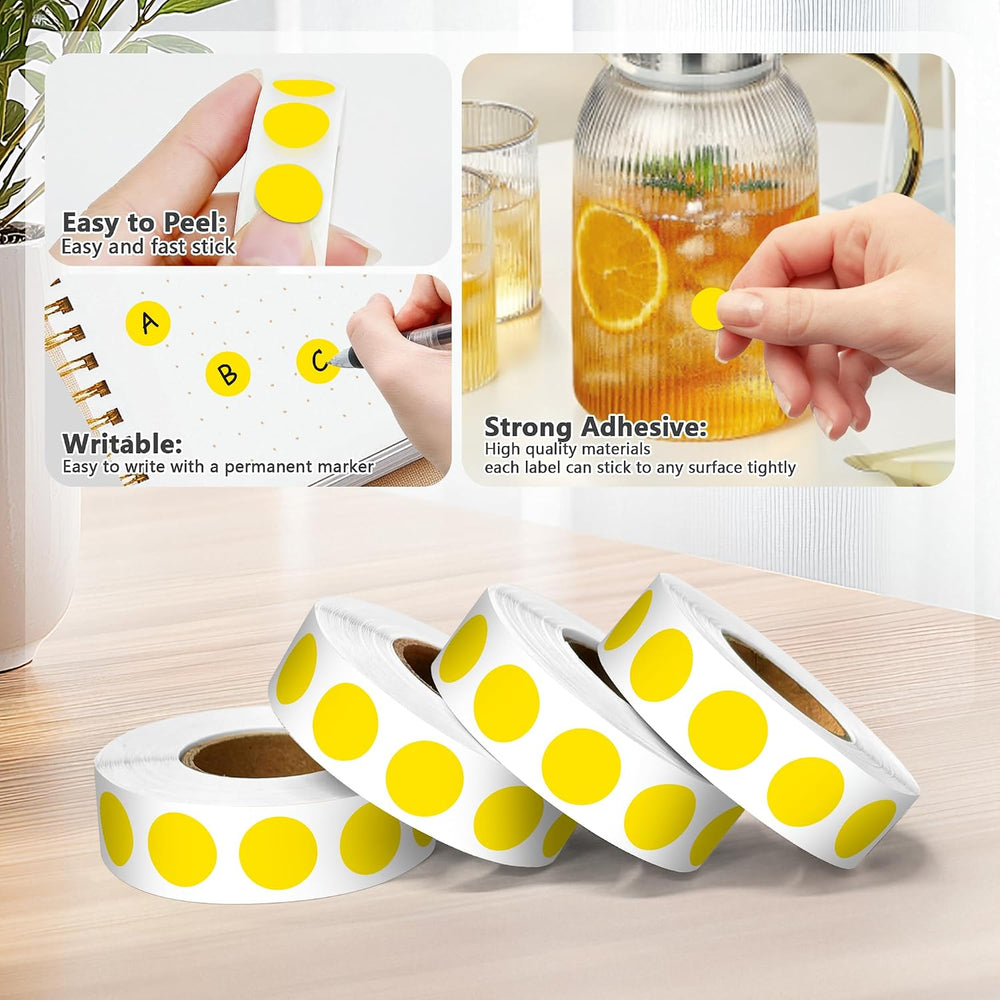 1/2 Inch Round Color Coding Dots, 10000 Round Stickers Dot Stickers