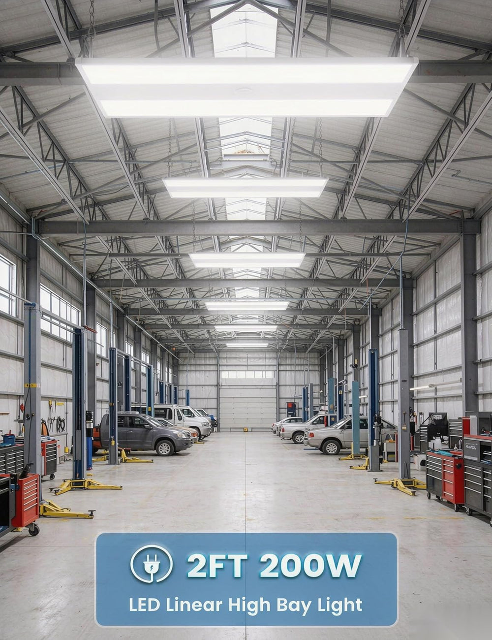 VOLISUN 2FT High Bay LED Shop Lights 2Pack, 200W 30000LM LED Linear Light