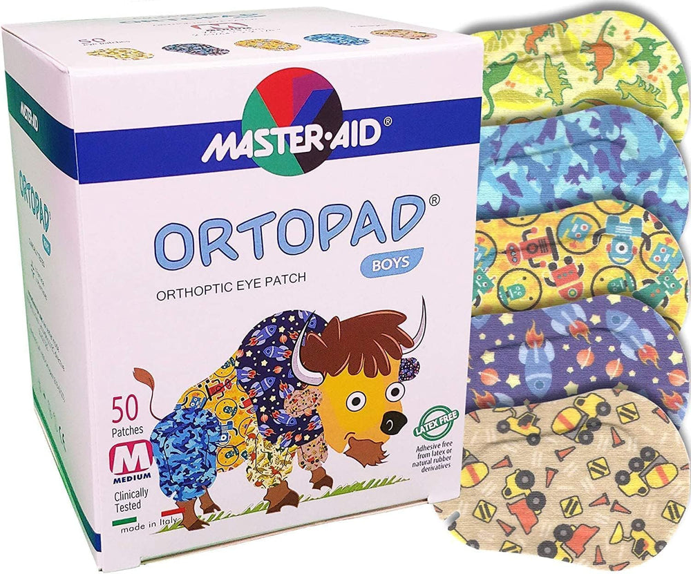 Ortopad® Boys Adhesive Eye Patches, 50/bx, Blue Camo Pack, Med Size 2-4 yr