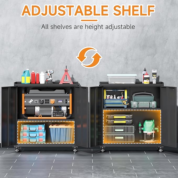 34" Metal Garage Storage Cabinet