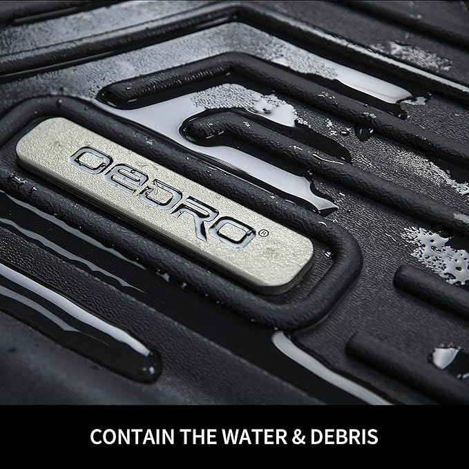 OEDRO Floor Mats Fit for Toyota Tacoma Double Cab 2005-2011, TPE All Weather