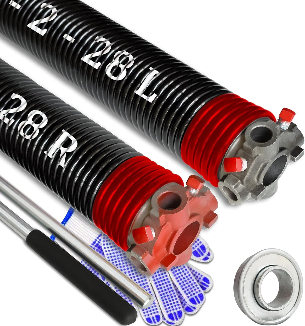 Garage Door Torsion Spring Set, Pair of 2" Electrophoresis Coated Garage...