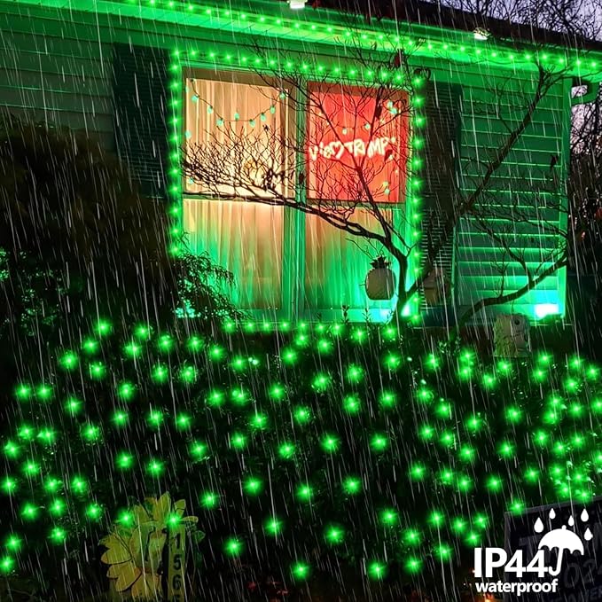 YEGUO 165ft 500 LED Halloween Lights Outdoor Waterproof, 8 Modes Green String...