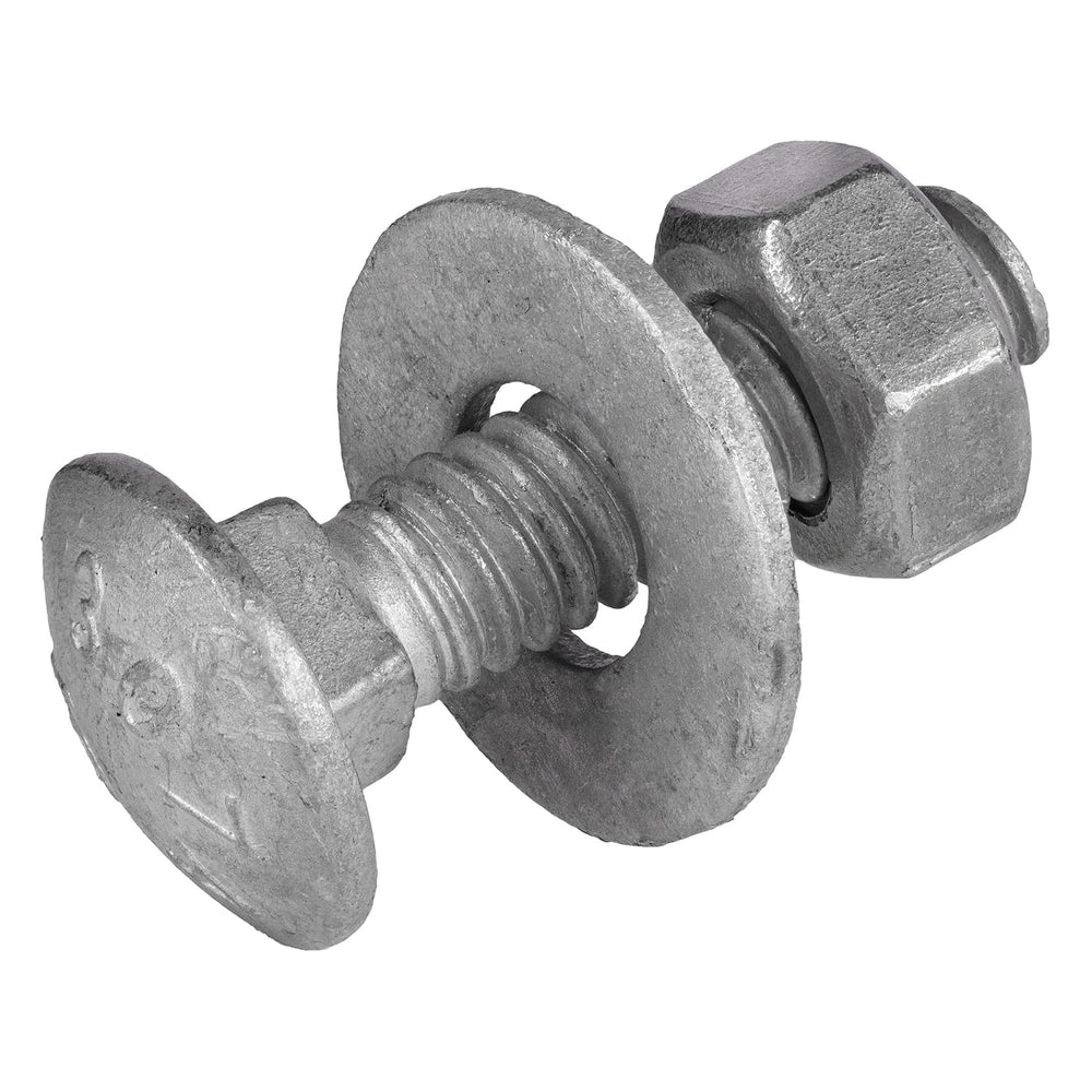 1/4" x 1" (100 Pack) Galvanized Carriage Bolt Kit Grade 307A Includ...
