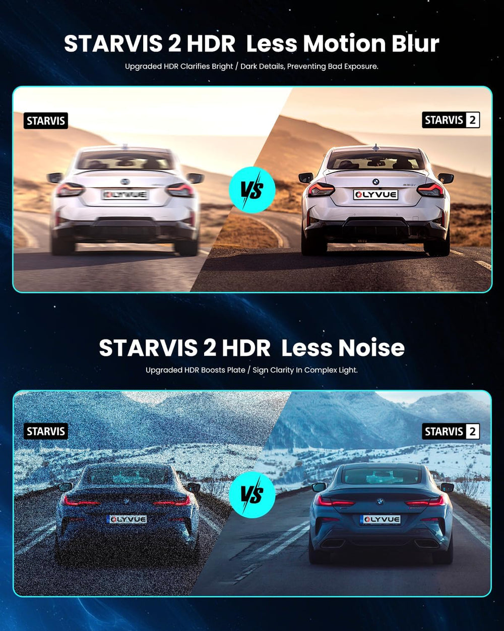 V66 4K Dash Cam Front with STARVIS 2 Sensor, Small Car Camera Super Night Vis...