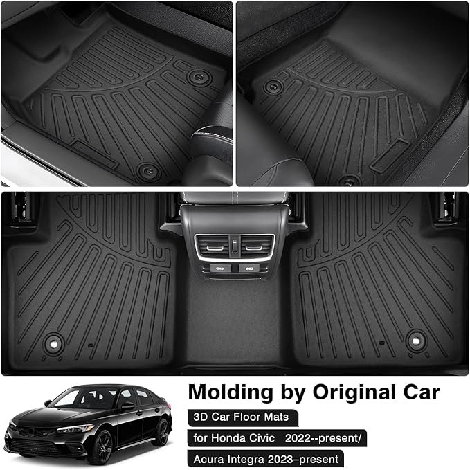 Powerty Floor Mats for 2022-2025 Honda Civic/2023-2025 Acura Integra