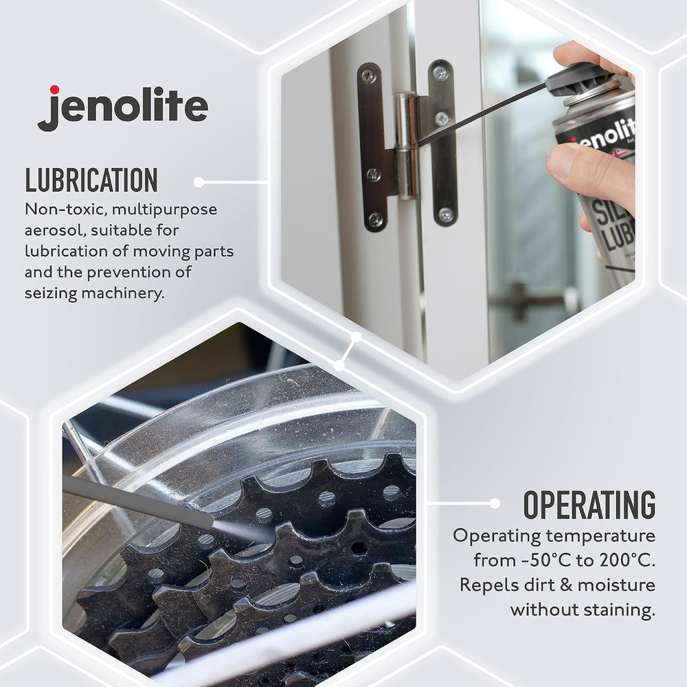 JENOLITE Silicone Lubricant Aerosol, 3x13.5oz