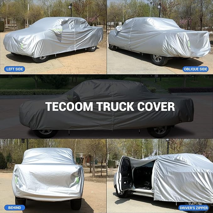 Tecoom Truck Cover Waterproof All Weather, Breathable Light Shell Outdoor