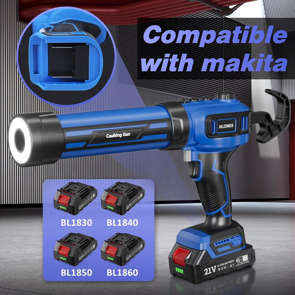 Cordless Caulking Gun, Battery Powered Caulk Gun, Electric Caulking Gun w/2 x...