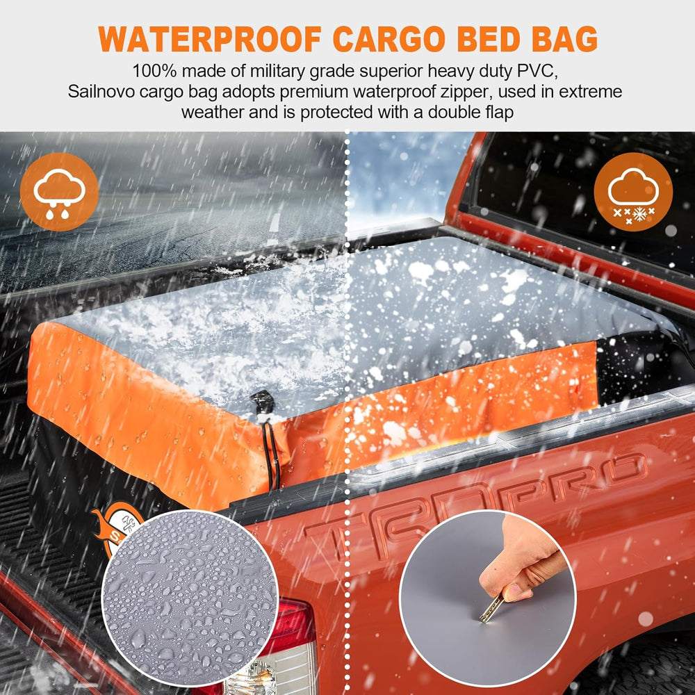 Sailnovo Truck Bed Cargo Bag, 26 Cubic ft Waterproof Cargo Bag for Truck Bed,...