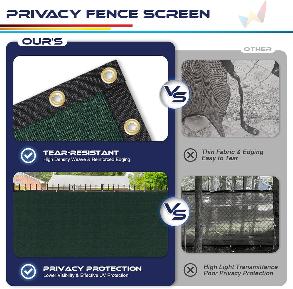 Windscreen4less 4' x 50' Privacy Fence Screen Heavy Duty Windscreen F...