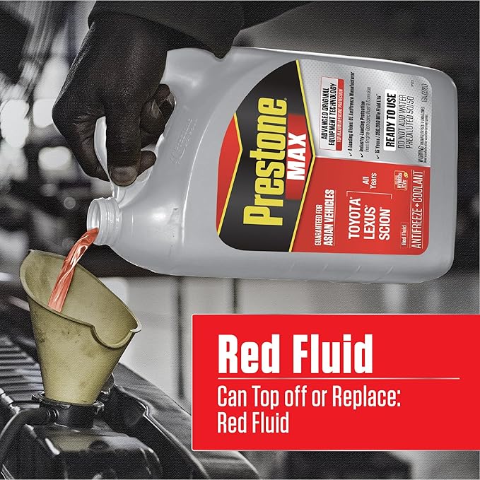 Prestone AF6210 MAX Asian Vehicles Anti-Freeze and Coolant, 1 Gallon (Pack of 6)