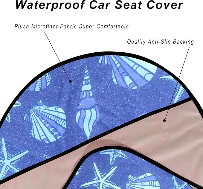 Car Seat Cover Protector Front Seats, (2Pcs)